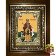 Икона освященная &quot;Евфимий Великий преподобный&quot;, 18x24 см, со стразами, в деревянном киоте 24x30 см, 24x30 см