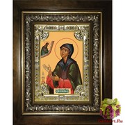 Икона освященная &quot;Евфросиния Суздальская благоверная княгиня,преподобная &quot;, 18x24 см, со стразами, в деревянном киоте 24x30 см, 24x30 см