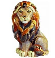 Лев сидящий. Эксклюзивная керамическая фигурка De Rosa Rinconada Высота 17 см