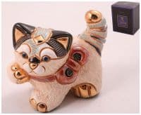 Котёнок царапка. Керамическая фигурка De Rosa Rinconada. Высота 6 см.