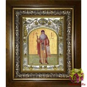 Икона освященная &quot;Максим Грек преподобный&quot;, 14x18 см, в деревянном киоте 20x24 см, 20x24 см