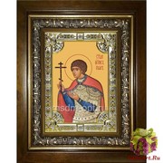 Икона освященная &quot;Уар мученик&quot;, 18x24 см, со стразами, в деревянном киоте 24x30 см, 24x30 см