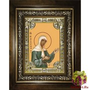 Икона освященная &quot;Матрона Московская блаженная&quot;, 18x24 см, со стразами, в деревянном киоте 24x30 см, 24x30 см