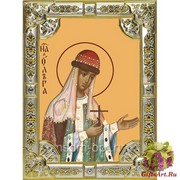 Икона освященная &quot;Ольга равноапостольная великая княгиня&quot;, 18x24 см, со стразами