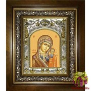 Икона освященная &quot;Казанская икона Божией Матери&quot;, 14x18 см, в деревянном киоте 20x24 см, 20x24 см