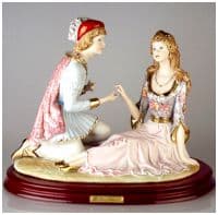 Фарфоровая статуэтка Ромео и Джульета. Высота 26 см Sabadin ИТалия