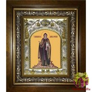 Икона освященная &quot;Данил,Даниил Московский благоверный князь&quot;, 14x18 см, в деревянном киоте 20x24 см, 20x24 см