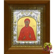 Икона освященная &quot;Алла Готфская мученица&quot;, 14x18 см, в деревянном киоте 20x24 см, 20x24 см