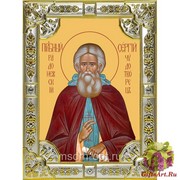 Икона освященная &quot;Сергий (Сергей) Радонежский преподобный&quot;, 18x24 см со стразами, 18x24 см