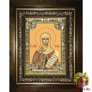 Икона освященная &quot;Наталья,Наталия Никомидийская мученица&quot;, 18x24 см, со стразами, в деревянном киоте 24x30 см, 24x30 см