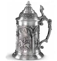 Кружка для пива оловянная Дюрер 0,6 литра оловянная посуда Artina