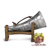 Рог изобилия на подставке, оловянная посуда Artina
