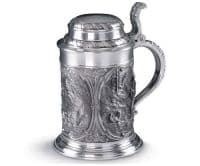 Кружка для пива оловянная Егеря, оловянная посуда Artina