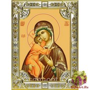 Икона освященная &quot;Владимирская икона Божией Матери&quot;, 18x24 см, со стразами