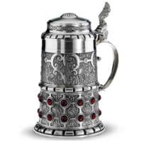 Кружка пивная оловянная Рубин , оловянная посуда Artina Австрия Кружка пивная оловянная Рубин , оловянная посуда Artina Австрия