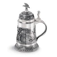 Кружка пивная оловянная Freischutz 0,5 литра, оловянная посуда Artina