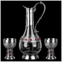 Набор для вина из 3 предметов, серия Рубин, оловянная посуда Artina