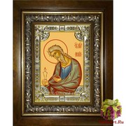 Икона освященная &quot;Исаия пророк&quot;, 18x24 см, со стразами, в деревянном киоте 24x30 см, 24x30 см