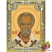 Икона освященная &quot;Николай чудотворец, архиепископ Мир Ликийских,святитель&quot;, 18x24 см со стразами, 18x24 см