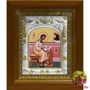 Икона освященная &quot;Роман Сладкопевец преподобный&quot;, 14x18 см, в деревянном киоте 20x24 см, 20x24 см