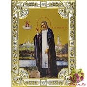 Икона освященная &quot;Серафим Саровский преподобный чудотворец&quot;, 18x24 см, со стразами