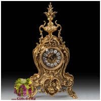 Каминные часы бронзовые золотистые 46 см. Virtus 5156 Испания