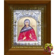 Икона освященная &quot;Валерия&quot;, 14x18 см, в деревянном киоте 20x24 см, 20x24 см