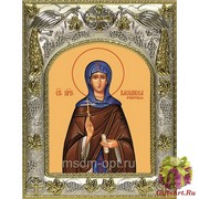Икона освященная &quot;Василисса Египетская преподобномученица&quot;, посеребрение 925, 14x18 см, купить по низкой цене