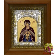 Икона освященная &quot;Божья Матерь В родах помощница&quot;, в киоте 20x24 см, 20x24 см