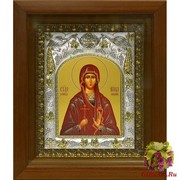 Икона освященная &quot;Ирина Коринфская мученица&quot;, 14x18 см, в деревянном киоте 20x24 см, 20x24 см