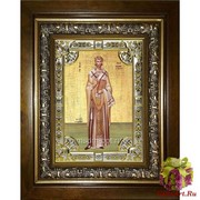 Икона освященная &quot;Леонид Афинский,святитель&quot;, 18x24 см, со стразами, в деревянном киоте 24x30 см, 24x30 см