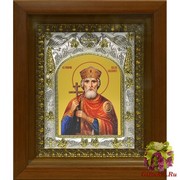 Икона освященная &quot;Владимир равноапостольный великий князь&quot;, в киоте 20x24 см, 20x24 см