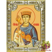Икона освященная &quot;Иустиниан царь&quot; ,18х24см со стразами, 18x24 см
