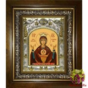 Икона освященная &quot;Неупиваемая чаша икона Божией Матери&quot;, 14x18 см, в деревянном киоте 20x24 см, 20x24 см