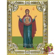 Икона освященная &quot;Знамение икона Божией Матери&quot;, 18x24 см, со стразами