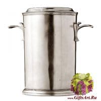 Ведёрко под шампанское кулер для вина из олова оловянная посуда Asti Cosi Tabellini Италия