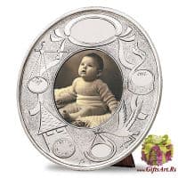 Фоторамка новорожденному из олова  18 см Cosi Tabellini Италия