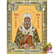 Икона освященная &quot;Петр Митрополит Московский ,святитель&quot; ,18х24см со стразами, 18x24 см