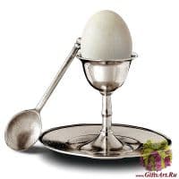 Подставка для яица с ложкой из олова Cosi Tabellini Италия