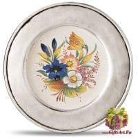 Тарелка настенная из олова оловянная коллекция LOMBARDIA дизайнгруппа Cosi Tabellini Италия