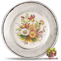 Тарелка настенная из олова оловянная коллекция Cosi Tabellini Италия