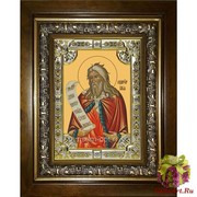 Икона освященная &quot;Илия Пророк (Илья)&quot;, 18x24 см, со стразами, в деревянном киоте 24x30 см, 24x30 см