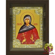 Икона освященная &quot;Валерия&quot;, 18x24 см, со стразами, в деревянном киоте 24x30 см, 24x30 см