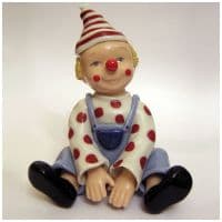 Клоун в колпаке фарфоровая статуэтка. Высота 12 см - вид 1 миниатюра