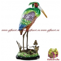 Ибис. Фарфор и бронза. Ручная работа. Высота 48 см