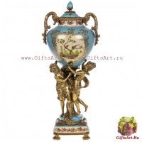 Ваза Грации. Фарфор и бронза. Декор Дворец Шенбрунн. Ручная работа. Высота 48 см