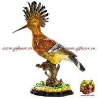 Удод золотистый. Фарфор и бронза. Ручная работа. Размер 58 см