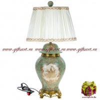 Лампа. Фарфор и бронза. Декор Хижина Императора. Ручная работа. Высота 50 см