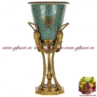 Ведёрко для шампанского. Фарфор и бронза. Декор Алладин. Ручная работа. 62 см