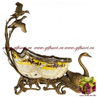 Ваза. Фарфор и бронза. Декор Замок Вассербург. Ручная работа. 42 см